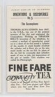 1960 Inventions   Discoveries First Series Tea Thomas Edison The Gramophone 11bd