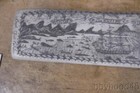 Very Large Replica Of Scrimshaw Carving Of  the Whaler Delta  1842  
