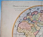 Original 1742 Map Eastern Hemisphere Orbis Veteribus Noti Tabula Nova Hand Color