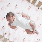 Lambs   Ivy Ballerina Baby Breathable 100  Cotton Fitted Crib Sheet - White