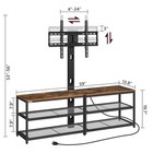 59 Tv Stand With Mount And 4 Power Outlets  Entertainment Center Media Console 