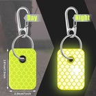 Cindeer 12 Pcs Reflective Tags Zipper About 1 X 1 5 Inches  Green And Silver