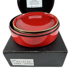 Estate Vintage Otagiri Red 6x 4 25  Coasters In Lacquerware Box Japan