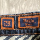 Rock Revival Men   s Bootcut Dark Wash Blue Denim Jeans Embroidered Logo 5-pocket