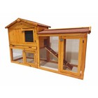 55 5  Wooden Rabbit Hutch Chicken Coop Indoor Outdoor Pet House W  Run