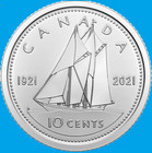 Set Of 2021   2022 Canada Bluenose Four Dime Coins  Mint Unc 10 Cents 10c