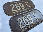 Very Rare 1947 Matching Dealer Pair Oval 47 Wisconsin 269 C Wis