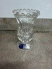 Vintage Crystal Clear Industries 4 25    Tall 24  Lead Crystal Vase - Fast Ship