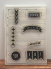 Stampin Up 130255 A Banner Christmas Clear Mount Rubber Stamp Set Holiday