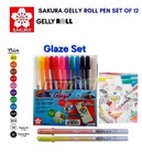 Sakura Gelly Roll Glaze Colour Set Collection Art Decoration - 12 Pens