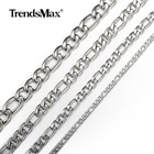 3 5 7 9mm Silver Stainless Steel Figaro Chain Necklace Choker Men Women 16-32 