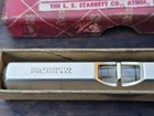 L  S  Starrett No  135b 3 1 2  Nickel Plated Pocket Level W box