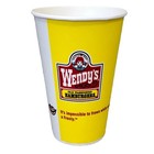 Vintage Wendys Cup Wax Paper Yellow Y2k Movie Prop 2007 Retro Restaurant Nos 