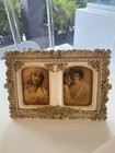 Gorgeous Ornate Photo Frame Double Antique Style Gold Cream