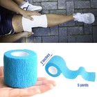 Self Adhesive Bandage Gauze Rolls Elastic Adherent Tape First Aid Kit Wrap 6pcs