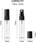 10 Pcs 5ml Mini Glass Spray Bottles Clear Refillable Perfume Atomizer Sample