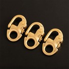 2pcs Brass Shackle Keychain Hook Naval Tactical Quick Release Strap Fixed Buckle