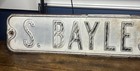 Vtg Ny Street Sign Embossed 30    Heavy Gauge Steel Black   White Monfort Rd Road
