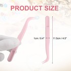 30 Pack Plastic Tweezers For Crafts  4 5  Bent Tweezers Bulk pink 