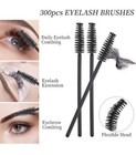 300 Pack Mascara Wand Eyelash Brush Disposable Eye Lash Applicator Makeup Too   