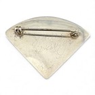 Vintage Native American J Allan Signed Sterling Abstract Turquoise Brooch