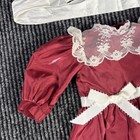 American Girl Doll Samantha Cranberry Christmas Dress Outfit Ribbon