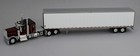 Dcp 1 64  red  Peterbilt 589 58  Flattop W 53  Van Trailer  nib 