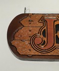 Vintage Justin Boots Advertising Sign Rack Hanger Double Sided 5  X 11 
