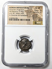 Octavian Augustus Roman Imperatorial Ngc Ch Vf Silver Denarius 41 Bc Horseback