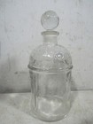 Vintage 1960s Guerlain Bee Embossed Glass Perfume Bottle Empty France Large