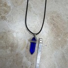 5 Pc Natural Quartz Crystal Stone Point Chakra Healing Gemstone Pendant Necklace