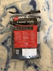 New Supreme X Hanes Boxer Briefs  4 Pack  - Black   Size Large   Free Shipping