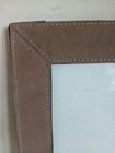 2 Faux Leather Photo Frames  1 Tan  1 Green  For Photos Size  5 75 X 4 
