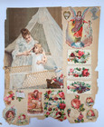 Antique Victorian Scrapbook Die Cuts Trade Cards 1891 U s  Playing Cards