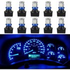 Wljh Blue T10 194 Led Bulb With Pc194 Twist Lock Socket For Dash Instrument