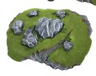 Grassy Terrain W  Rocky Outcroppings Set Of 3     For Warhammer  Wargames  D d