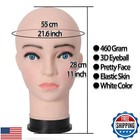 Tkimheq Bald Female Mannequin Head 21 6 Inches Big Head Circumference Makeup 