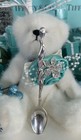 Tiffany co Stork Baby Spoon Infant Feeding Sterling Silver Utensil W Pouch 5 5   