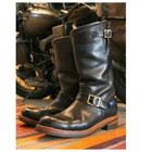 Luxury Black Leather Monk Strap Combat Boot  Vintage Engineer Motorcycle Boots