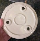 Vintage Mid-century Modern Ceramic Pipe Ashtray Brown Drip Glaze  Tobacciana A 