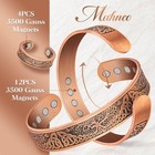 Men Women Bracelet Magnetic Therapy Arthritis Pain Relief Pure Solid Copper Bang