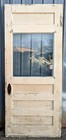 32 x80  Antique Vintage Solid Wood Wooden Exterior Entry Door Panels Wavy Glass