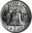 1954-d Franklin Half Dollar Nice Bu - Stock