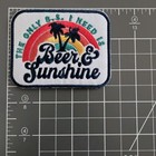 The Only Bs I Need Is Beer And Sunshine Tropical Vacation Retro Iron On Patch