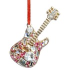 Guitar Christmas Tree Ornament 2024 - Metal Musical Instrument Keepsake Gift 