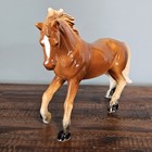 Vintage Porcelain Prancing Chestnut Horse Figurine Glossy 6 5  X 9 