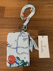 Vera Bradley Zip Id Case Badge Holder And Lanyard In Anchors Aweigh Nwt