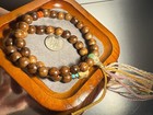 Stretch Wrap Mala Bracelet Buddha Bead Sandalwood Buddhist Prayer Beads