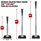 Portable Baseball Tee Softball Tee Batting Tee Hitting Tee Adjustable 24-46 