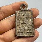 Very Rare Ancient South East Asian Bronze Both Side Engraved Buddha Amulet